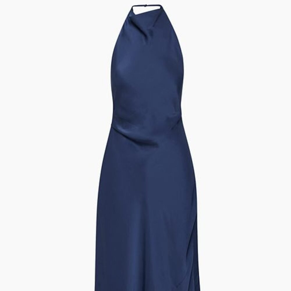 Audience Satin Dress - Blue (Aritzia)